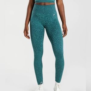 Gymshark Adapt Animal Seamless Leggings - Teal Size M